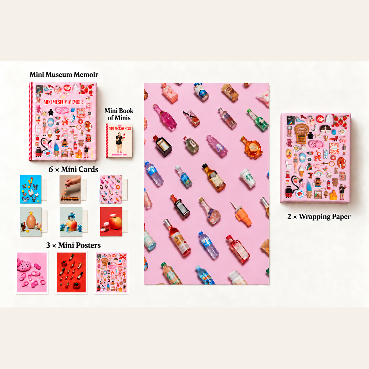 Big Mini Pack: Mini Museum Memoir, Mini Book of Minis, six mini cards, three mini posters and two wrapping papers